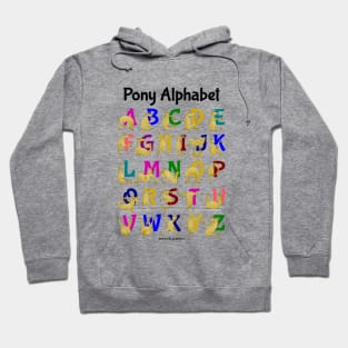 Pony Alphabet Chart, Colourful Hoodie